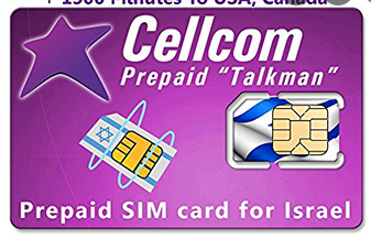 Cellcom SimtoIsrael Card